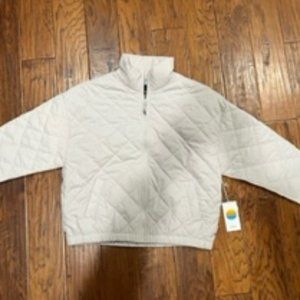 Vuori Echo Insulated Bomber in Oyster, Size Large, NWT